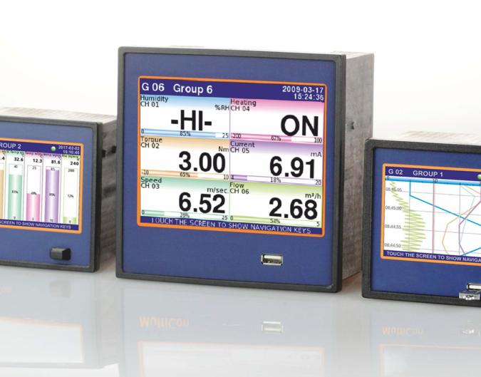 Universal MultiChannel with local color LCD touchscreen, data logger & controller function